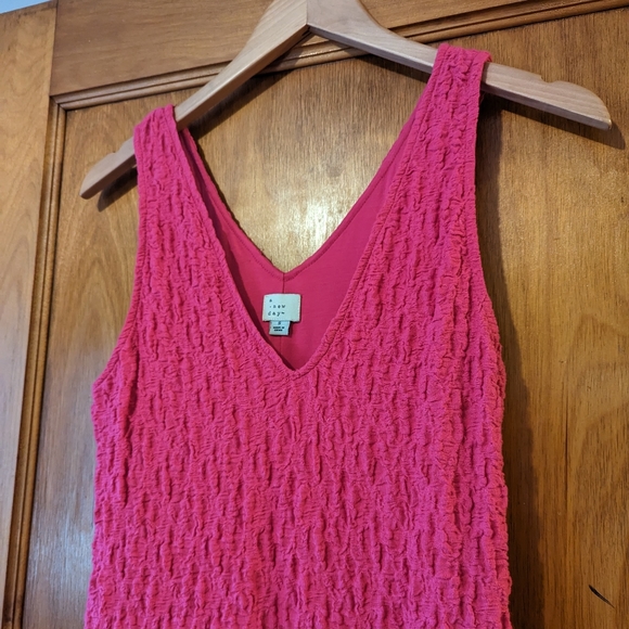 a new day Puckered Knit Midi Dress in Pink | Size Small - Picture 3 of 5